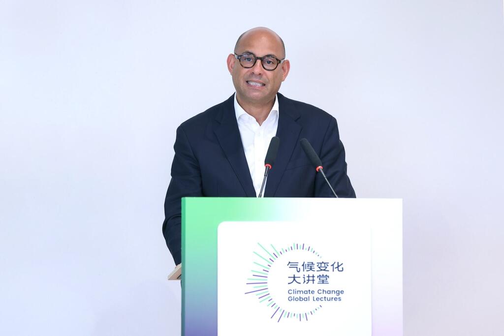 2026 年 5 月 14 日,联合国气候变化框架公约执行秘书西蒙·斯蒂尔在北京清华大学举行的“中国与气候多边主义新时代”会议上发表讲话。